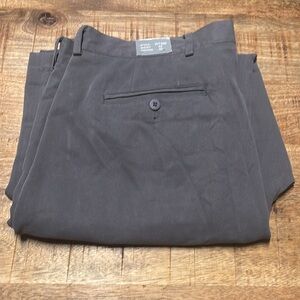 Bobby Chan NWT Charcoal  Silk  Men’s  Wide Leg Slacks Sz 40 /32 Inseam (11)